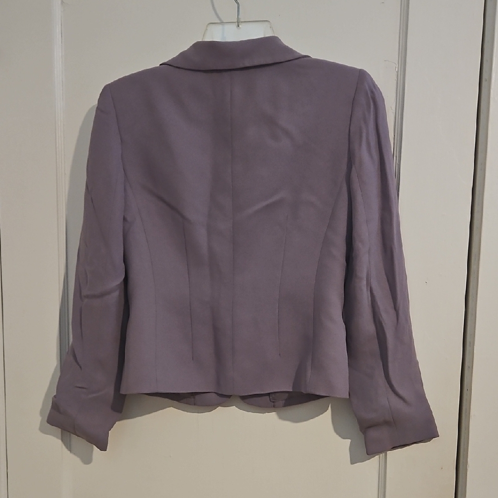 Casual Corner Lilac Womens Tailored Button Blazer Size 2 Petite - Picture 4 of 4